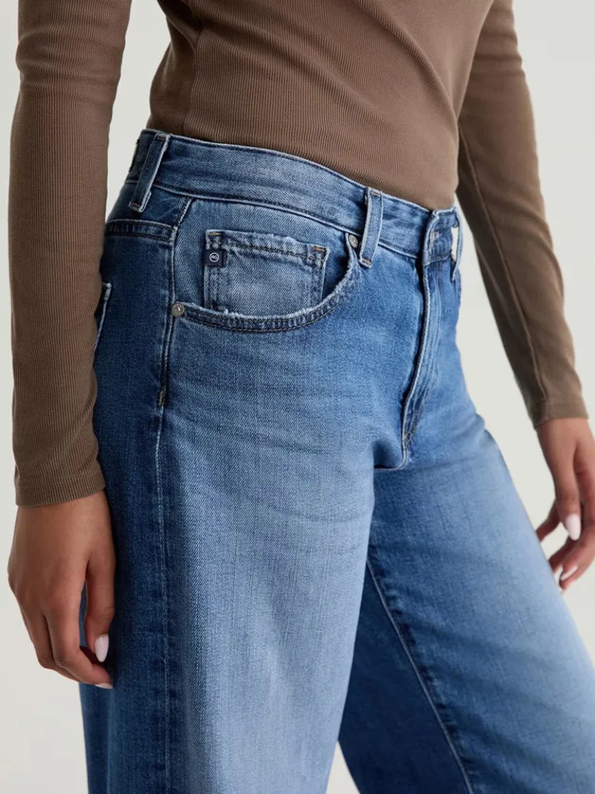 AG Jeans Adria Low-Rise Wide Leg in Headline