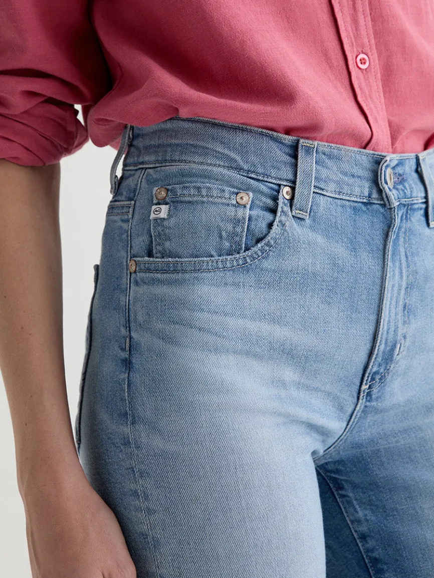 AG Jeans Brinley Mid-Rise Straight in Fiction