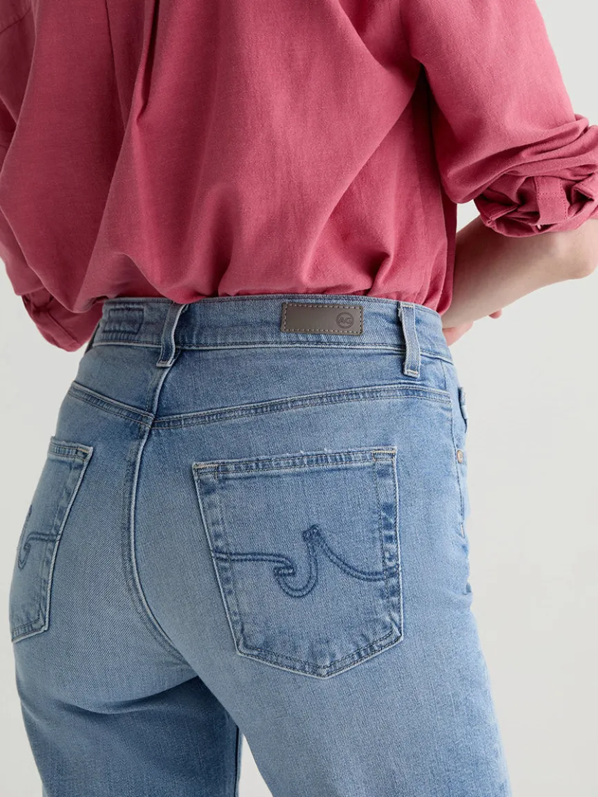 AG Jeans Brinley Mid-Rise Straight in Fiction