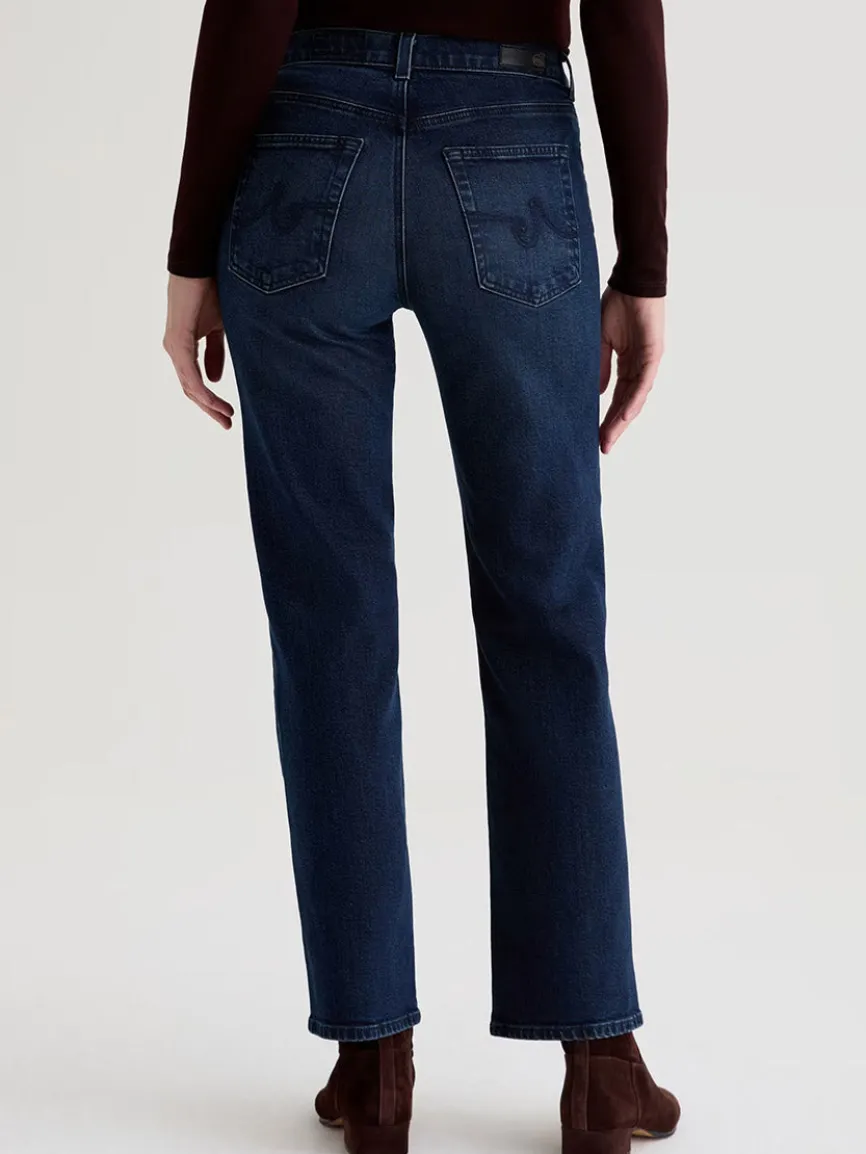 AG Jeans Brinley Mid-Rise Straight in Midnight Sun