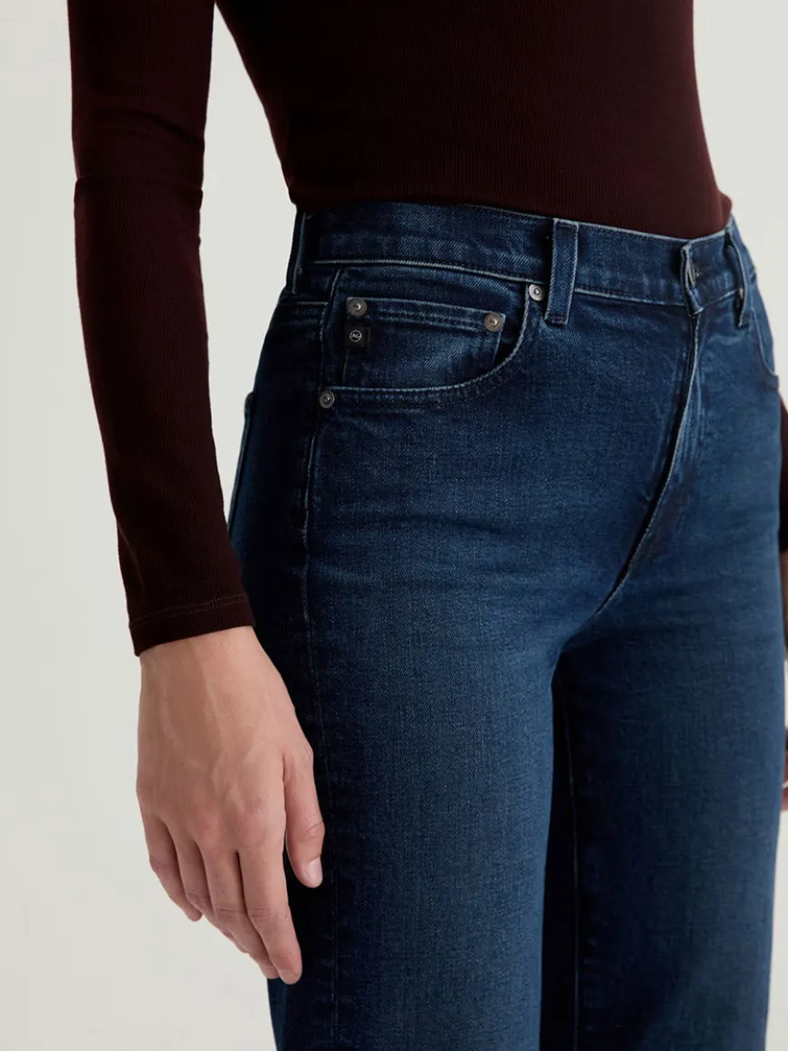 AG Jeans Brinley Mid-Rise Straight in Midnight Sun