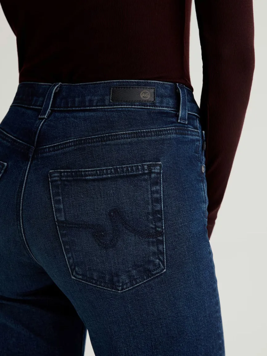 AG Jeans Brinley Mid-Rise Straight in Midnight Sun