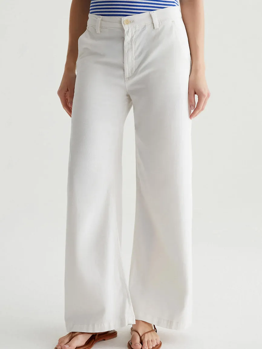 AG Jeans Caden Wide-Leg Trouser in Powder