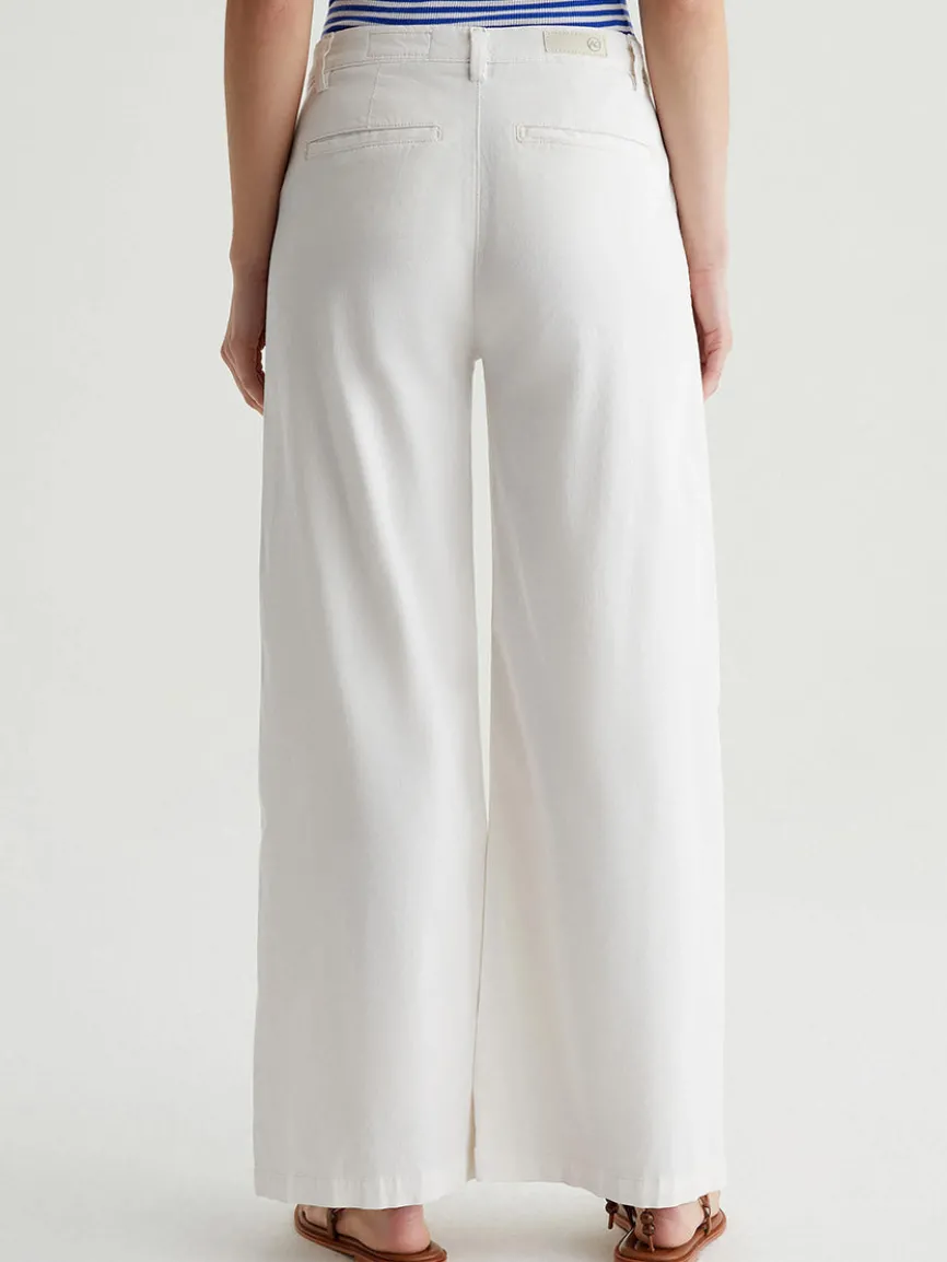 AG Jeans Caden Wide-Leg Trouser in Powder