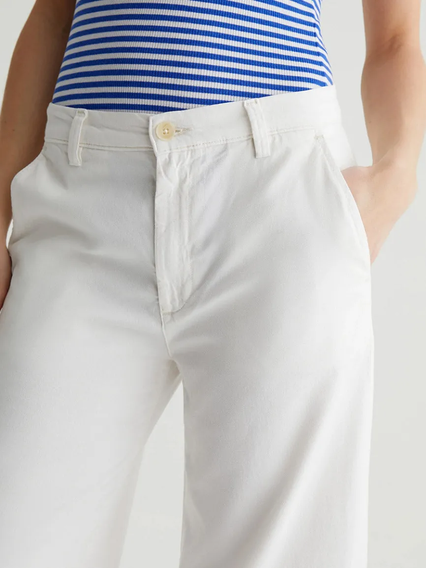 AG Jeans Caden Wide-Leg Trouser in Powder