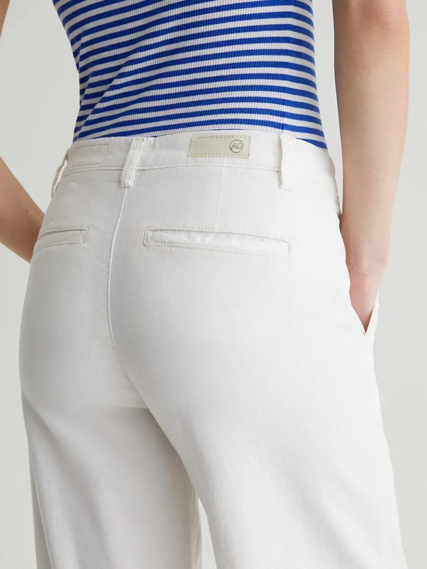 AG Jeans Caden Wide-Leg Trouser in Powder