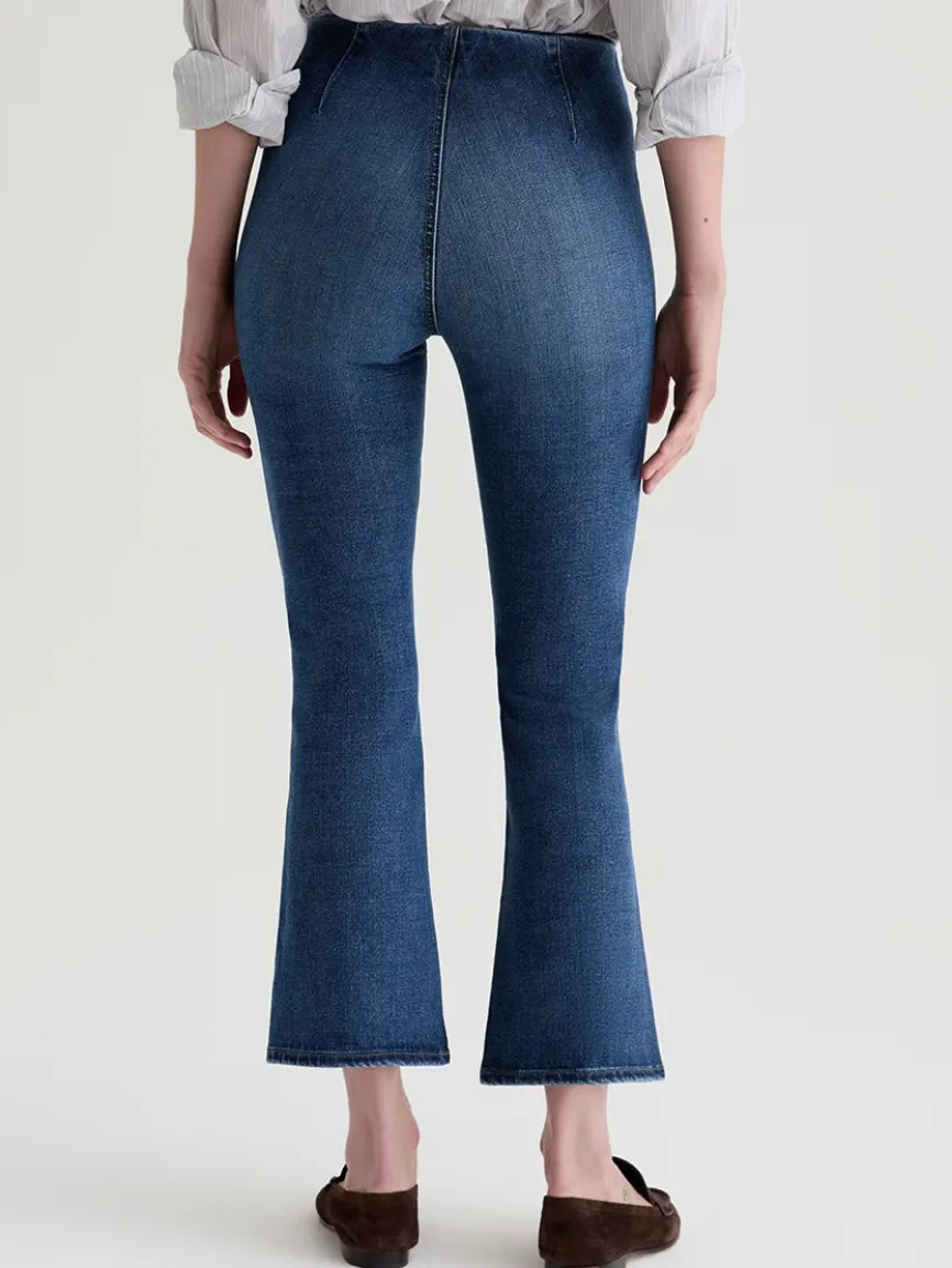 AG Jeans Farrah Pull On Mid-Rise Boot Crop in Moonlight
