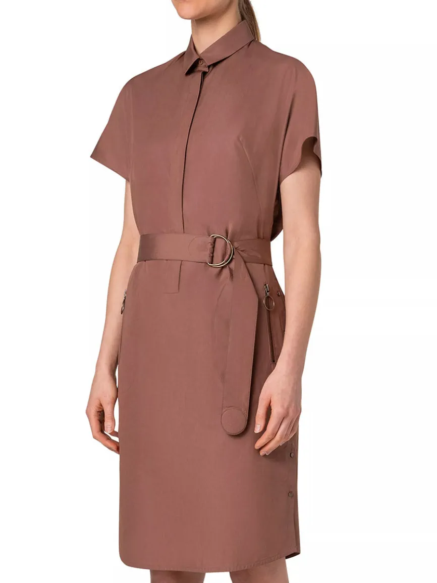 Akris Punto Collared Shirt Dress in Hazel