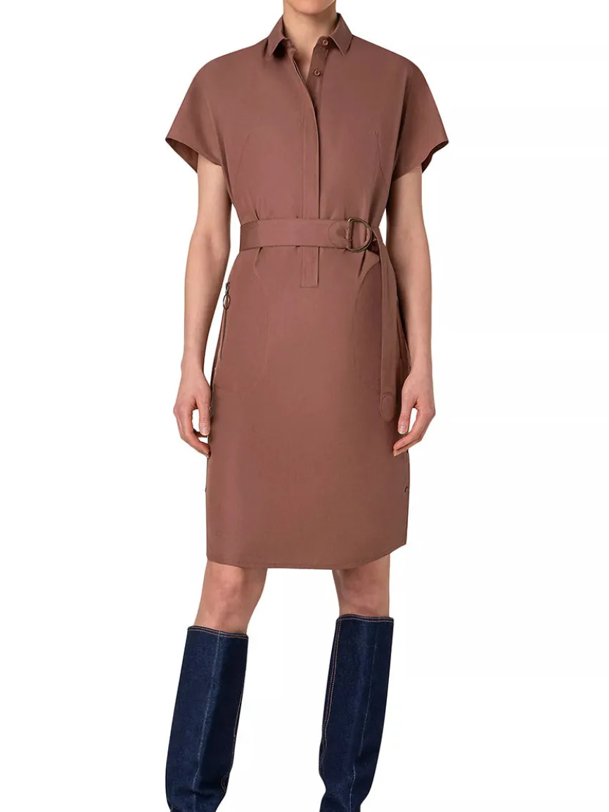 Akris Punto Collared Shirt Dress in Hazel