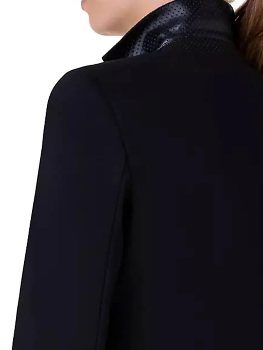 Akris Punto Elements One-Button Jersey Blazer in Black