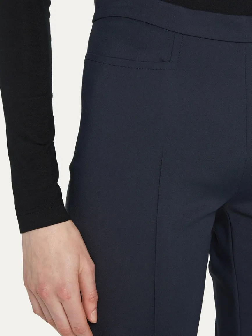 Akris Punto Franca Mid-Rise Ankle Pants in Navy