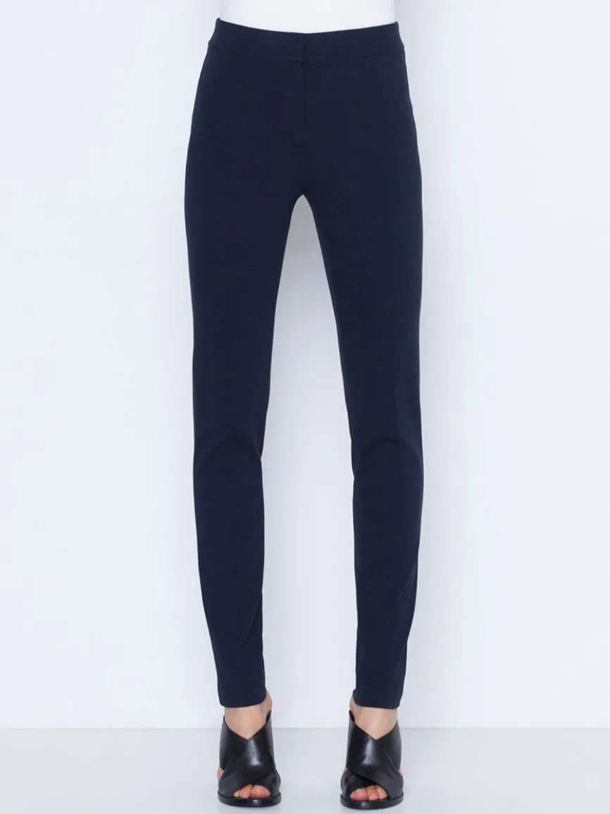 Akris Punto Mara Stretch Jersey Pants in Navy