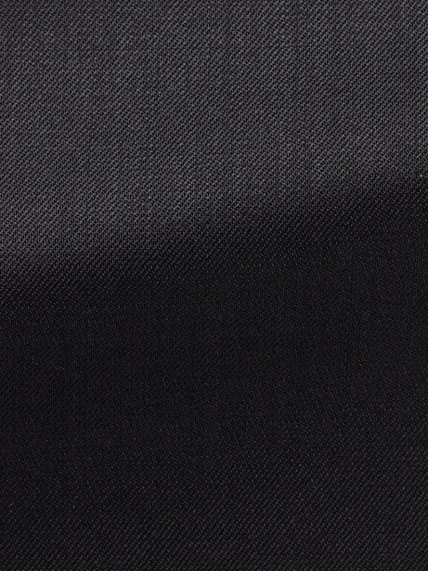 Atelier Munro Black Twill 4-Season Wool Stretch Suit