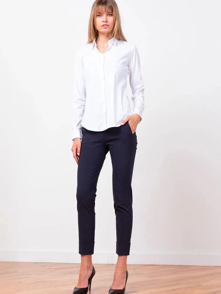 Avenue Montaigne Ben Signature Straight Leg Pant in Navy
