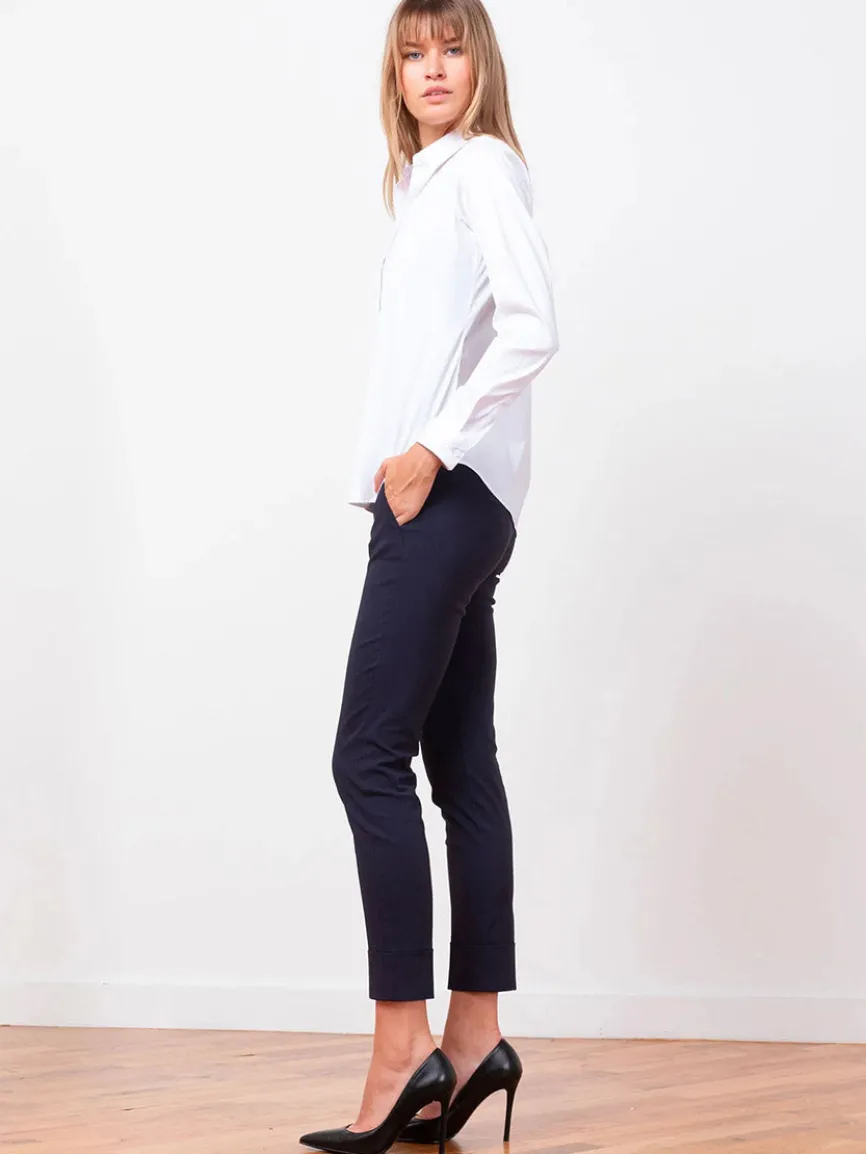 Avenue Montaigne Ben Signature Straight Leg Pant in Navy