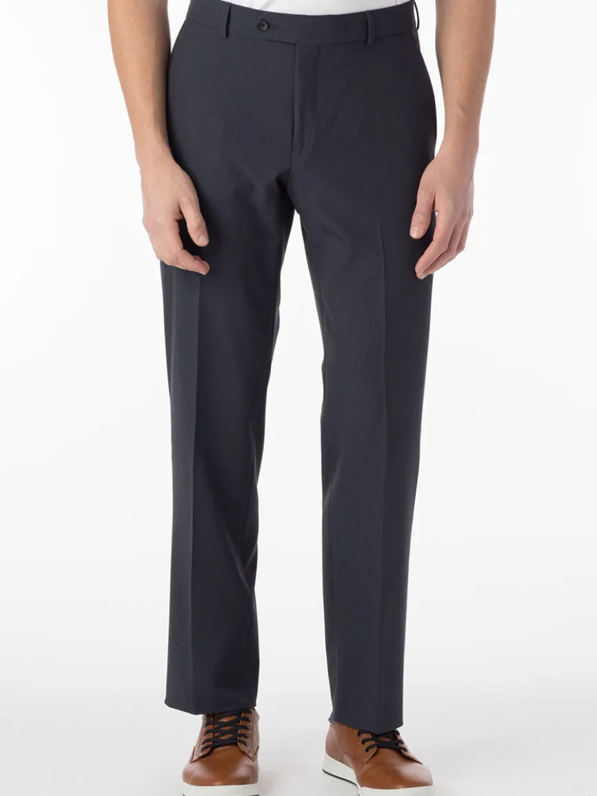Ballin Connor Comfort 'EZE' Modern Flat Front Pant in Blue Mix