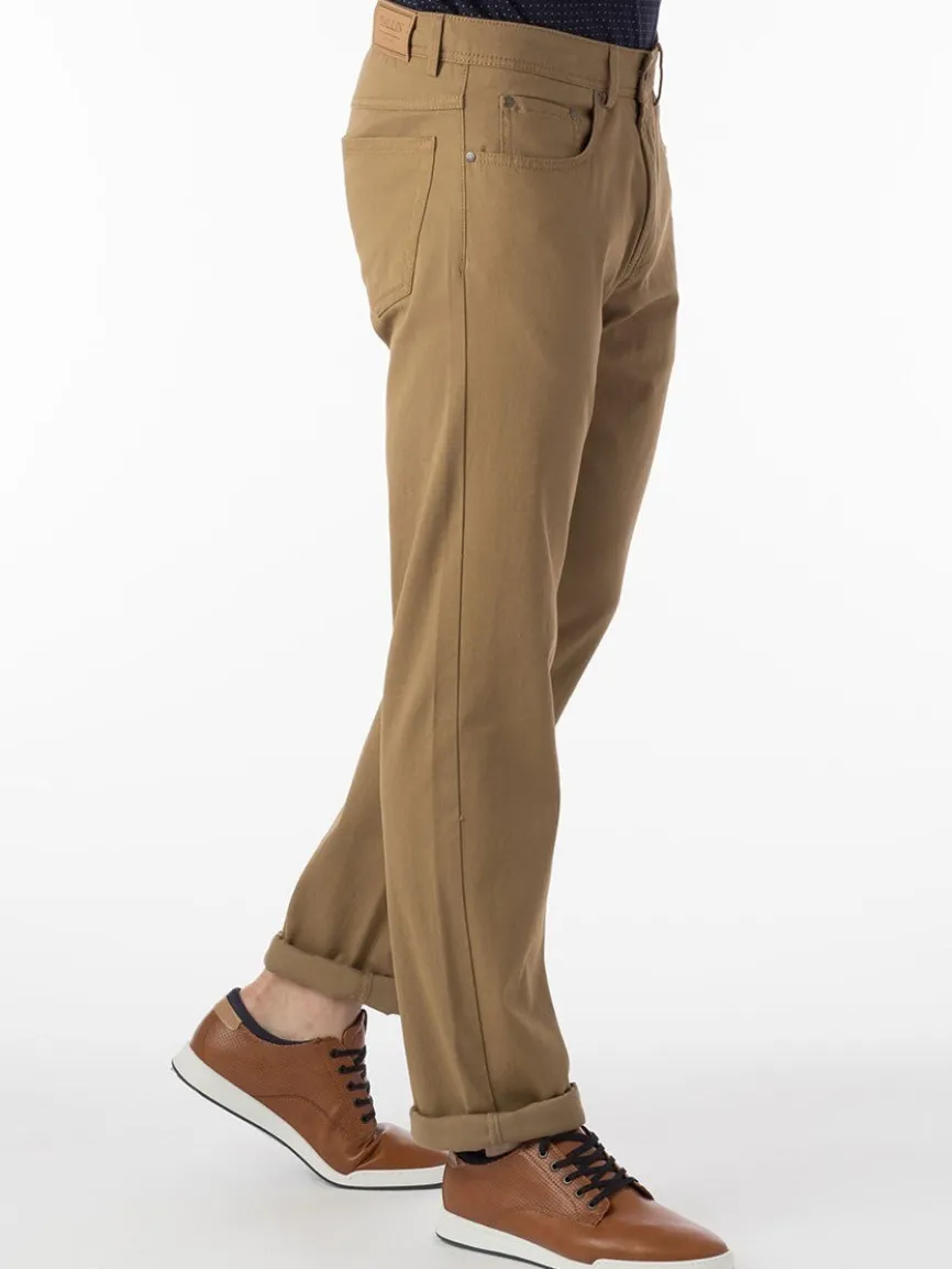 Ballin Crescent Modern 5 Pocket Twill Pants in British Tan