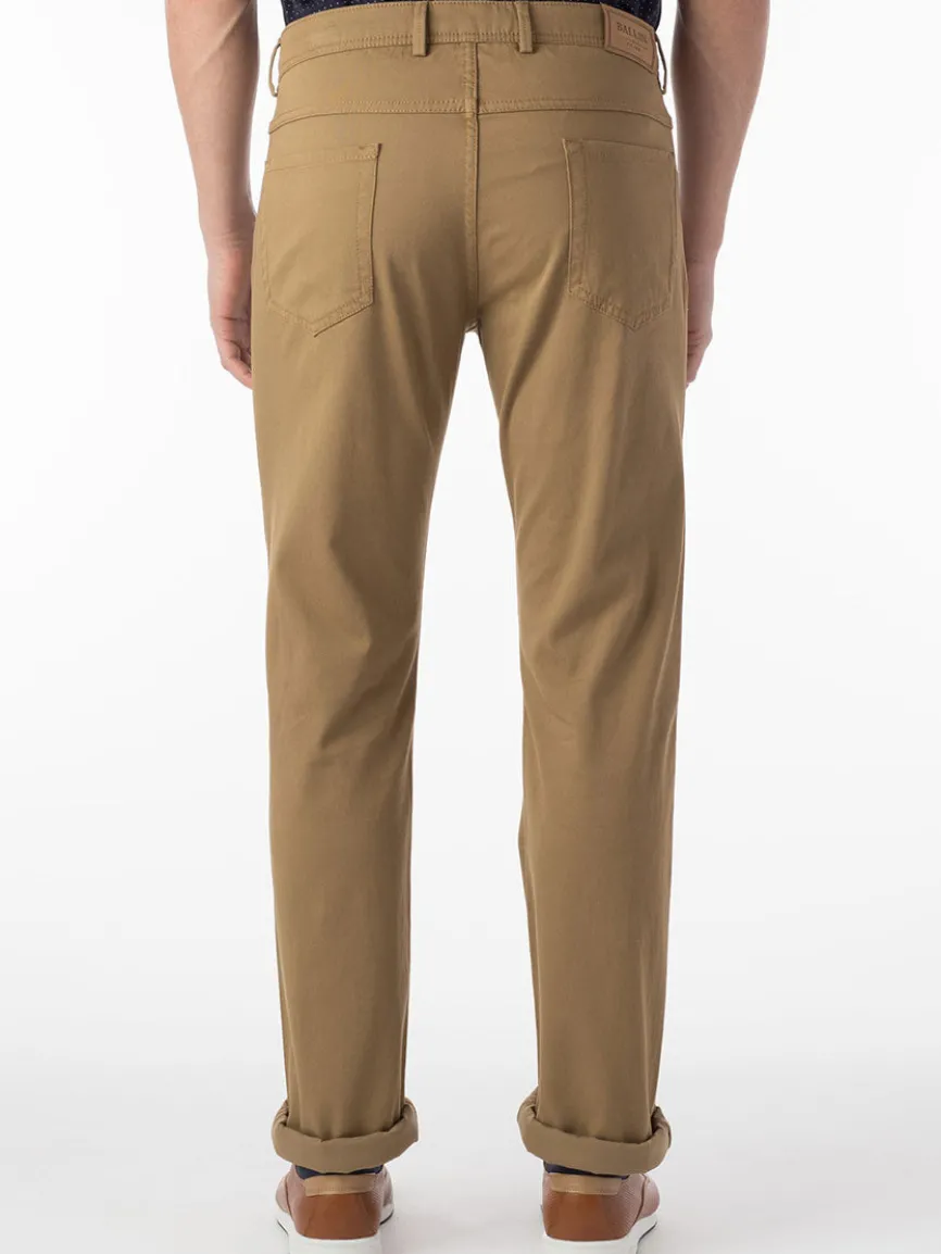 Ballin Crescent Modern 5 Pocket Twill Pants in British Tan