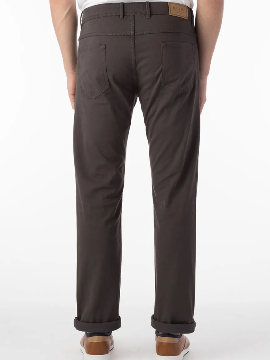 Ballin Crescent Modern 5 Pocket Twill Pants in Pavement