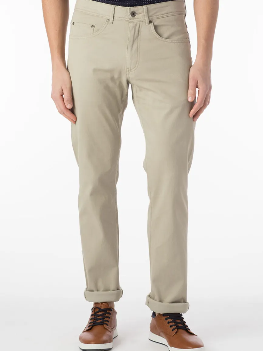 Ballin Crescent Modern 5 Pocket Twill Pants in Stone
