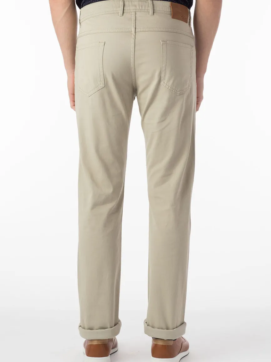 Ballin Crescent Modern 5 Pocket Twill Pants in Stone