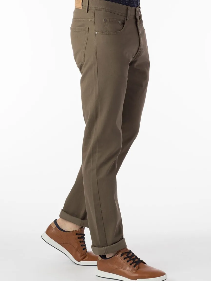 Ballin Crescent Modern 5 Pocket Twill Pants in Fatigue