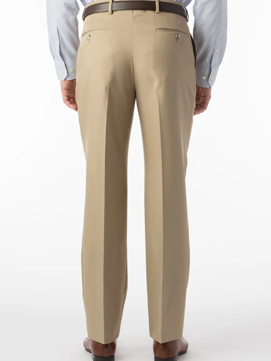 Ballin Dunhill Micro Nano Traditional Flat Front Pant in Tan