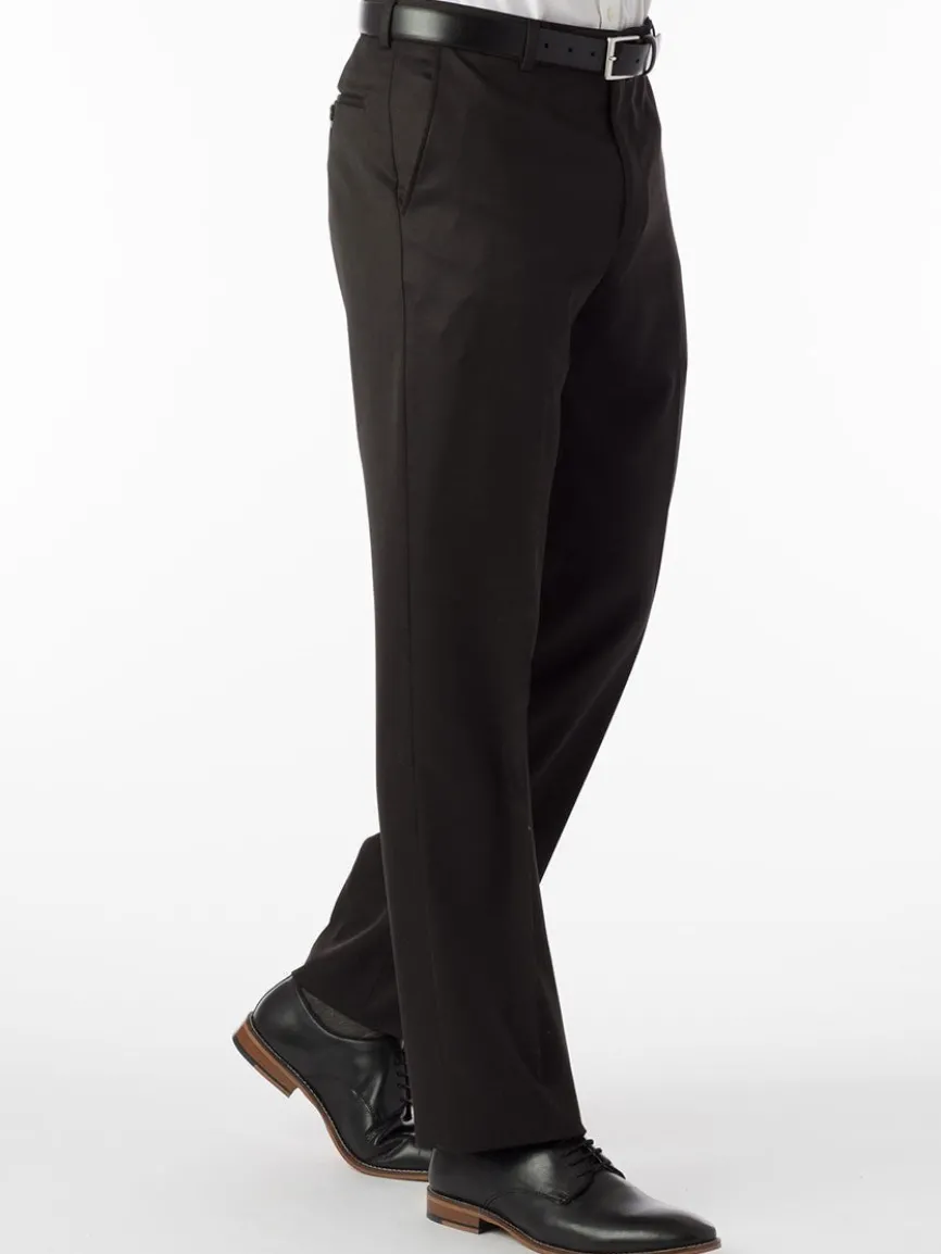 Ballin Dunhill Micro Nano Traditional Flat Front Pant in Black