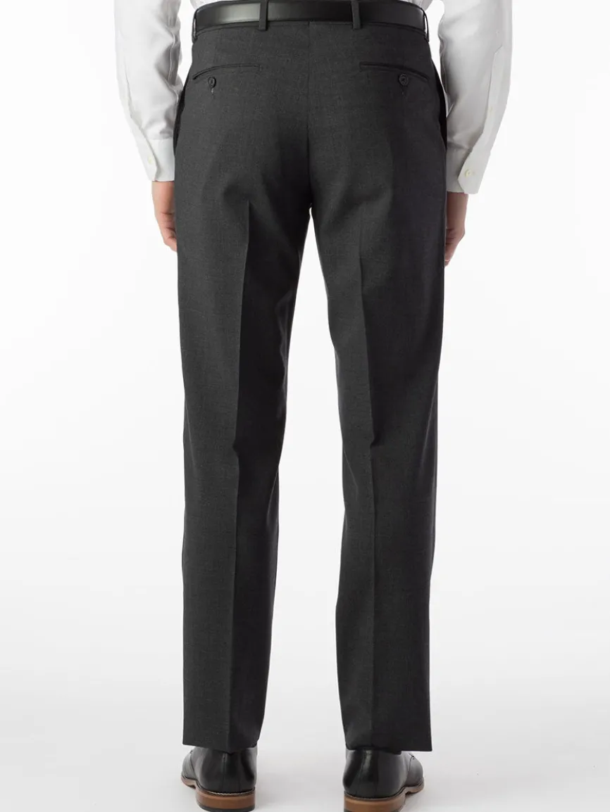 Ballin Soho Comfort 'EZE' Super 120s Modern Flat Front Twill Pant in Grey