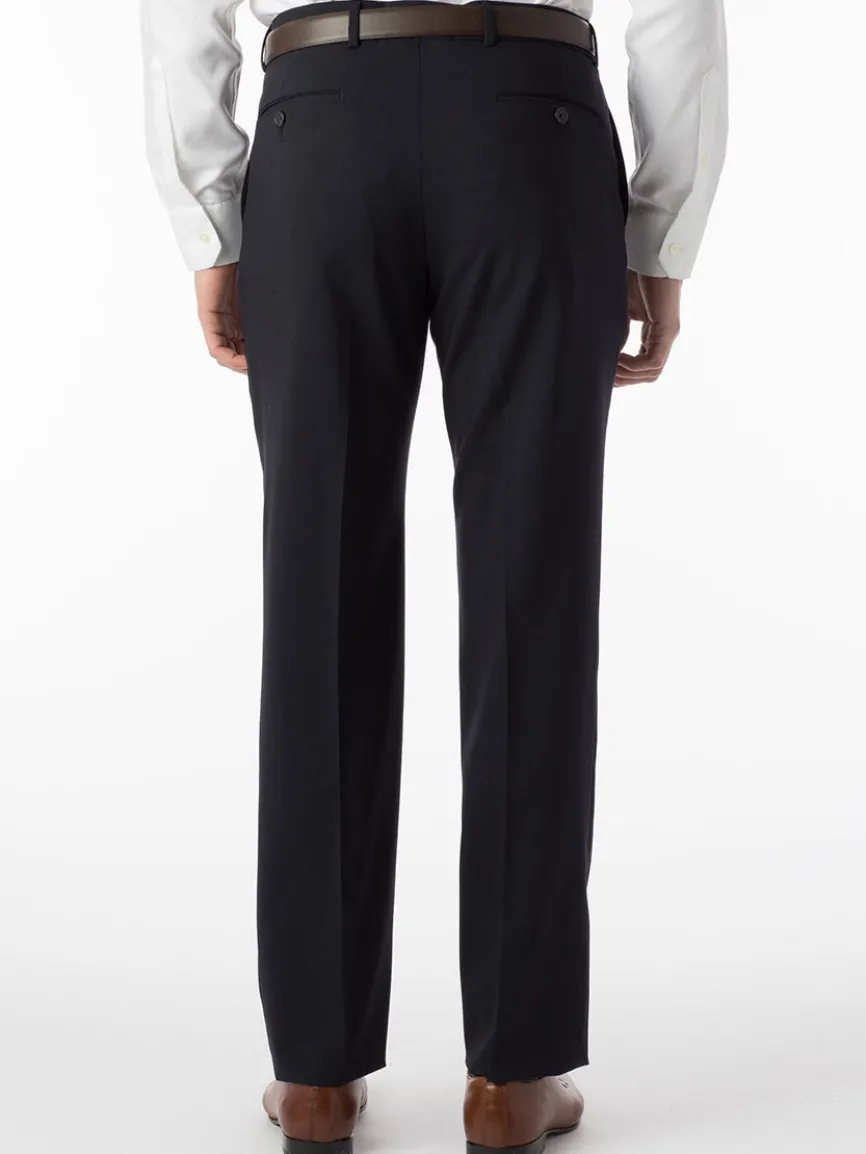 Ballin Soho Comfort 'EZE' Super 120s Modern Flat Front Twill Pant in Navy
