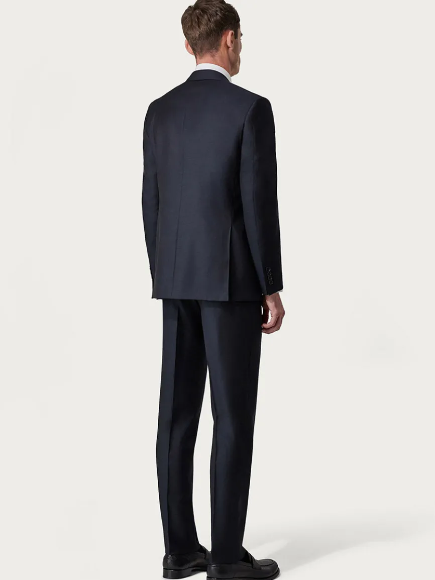 Canali Siena Contemporary Navy Blue Wool Suit