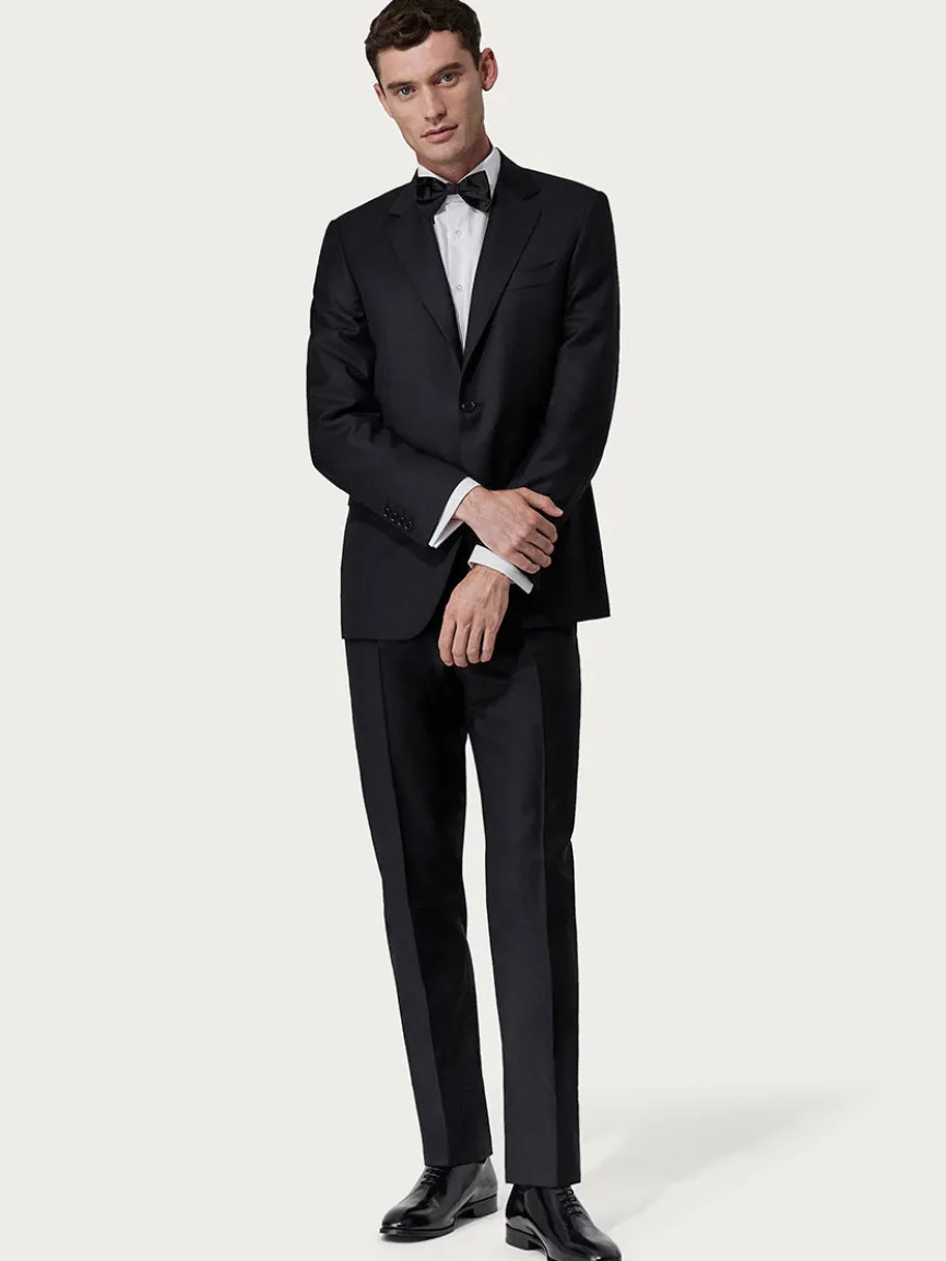 Canali Siena Contemporary Black Wool Suit