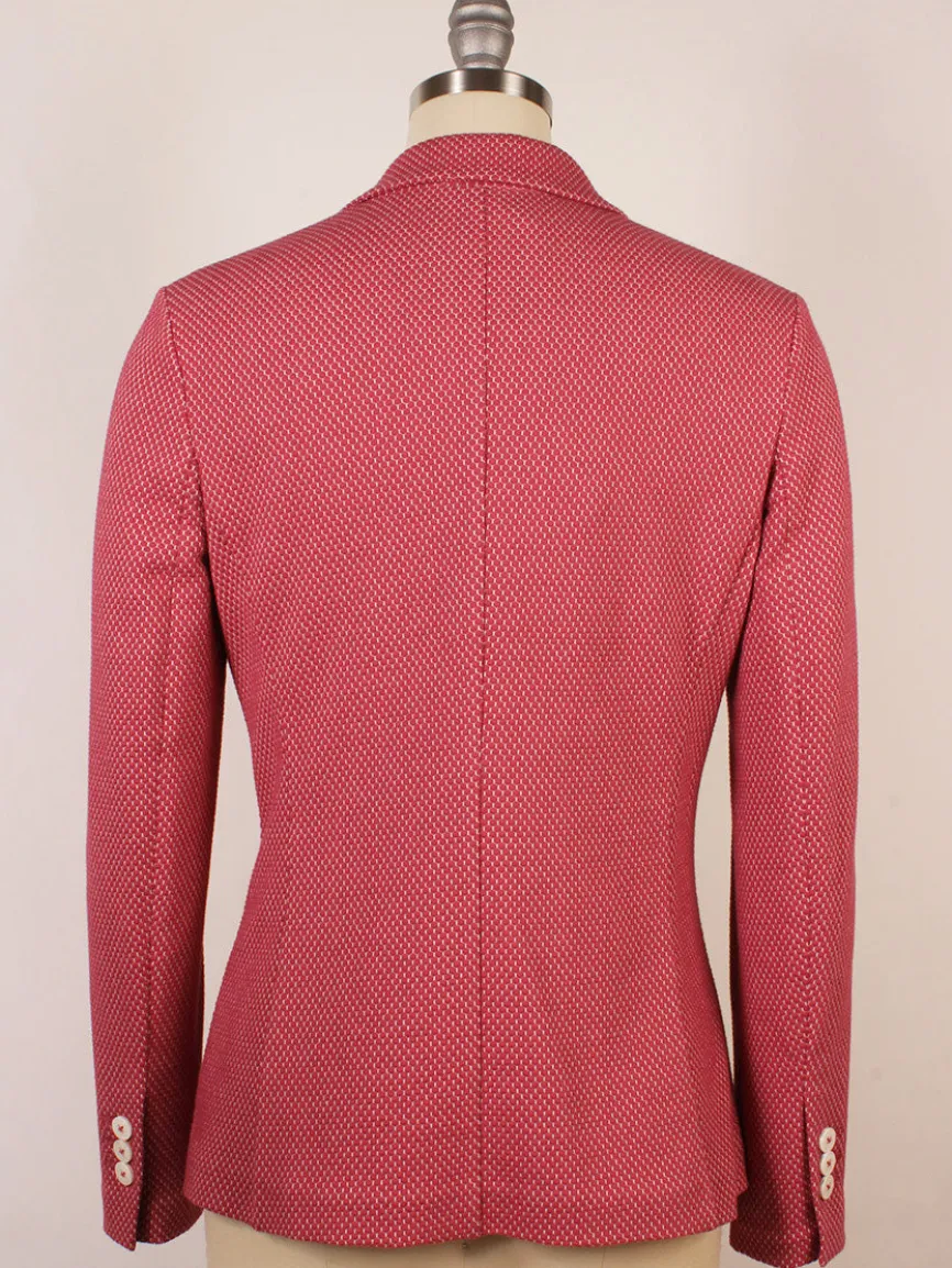 Circolo 1901 2-Button Slim Honeycomb Jacket in Magenta