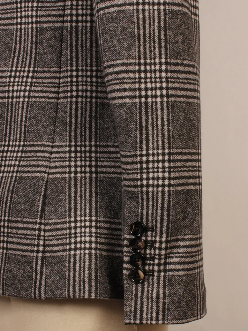 Circolo 1901 Overcheck Jacket in Black/Cream
