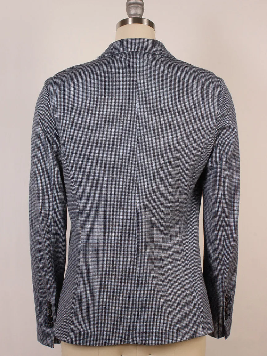 Circolo 1901 Slim Fit Mini Houndstooth Jacket in Blue