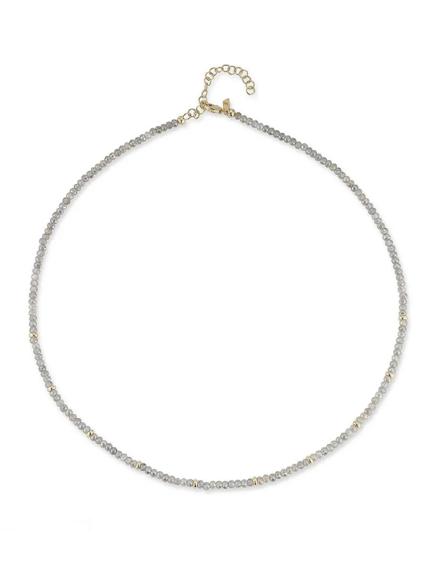EF Collection Birthstone Bead Necklace - Labradorite