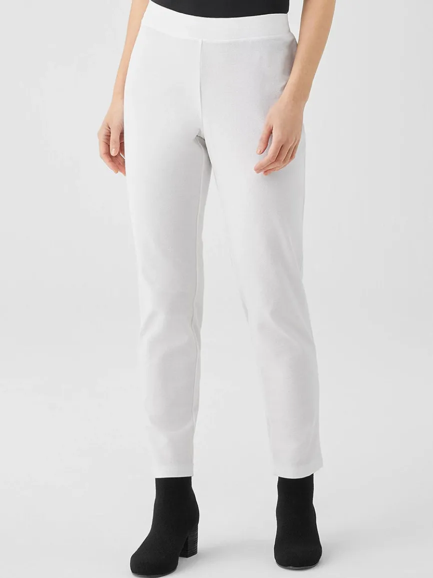 Eileen Fisher Washable Stretch Crepe Pant in White