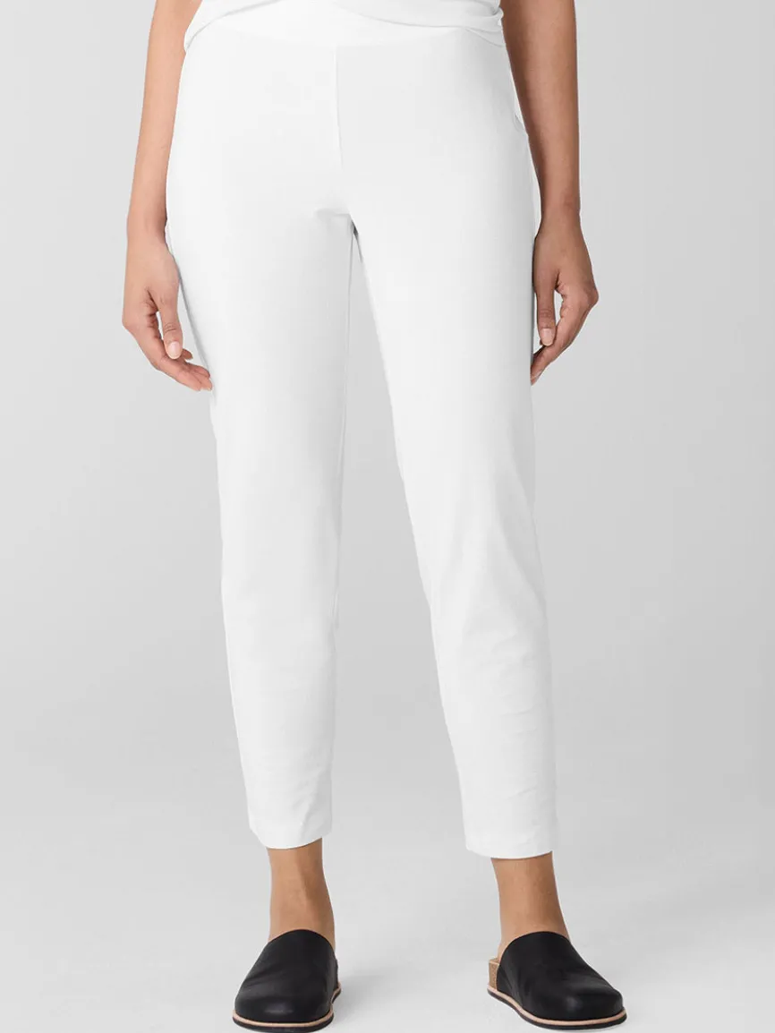 Eileen Fisher Washable Stretch Crepe Pant in White