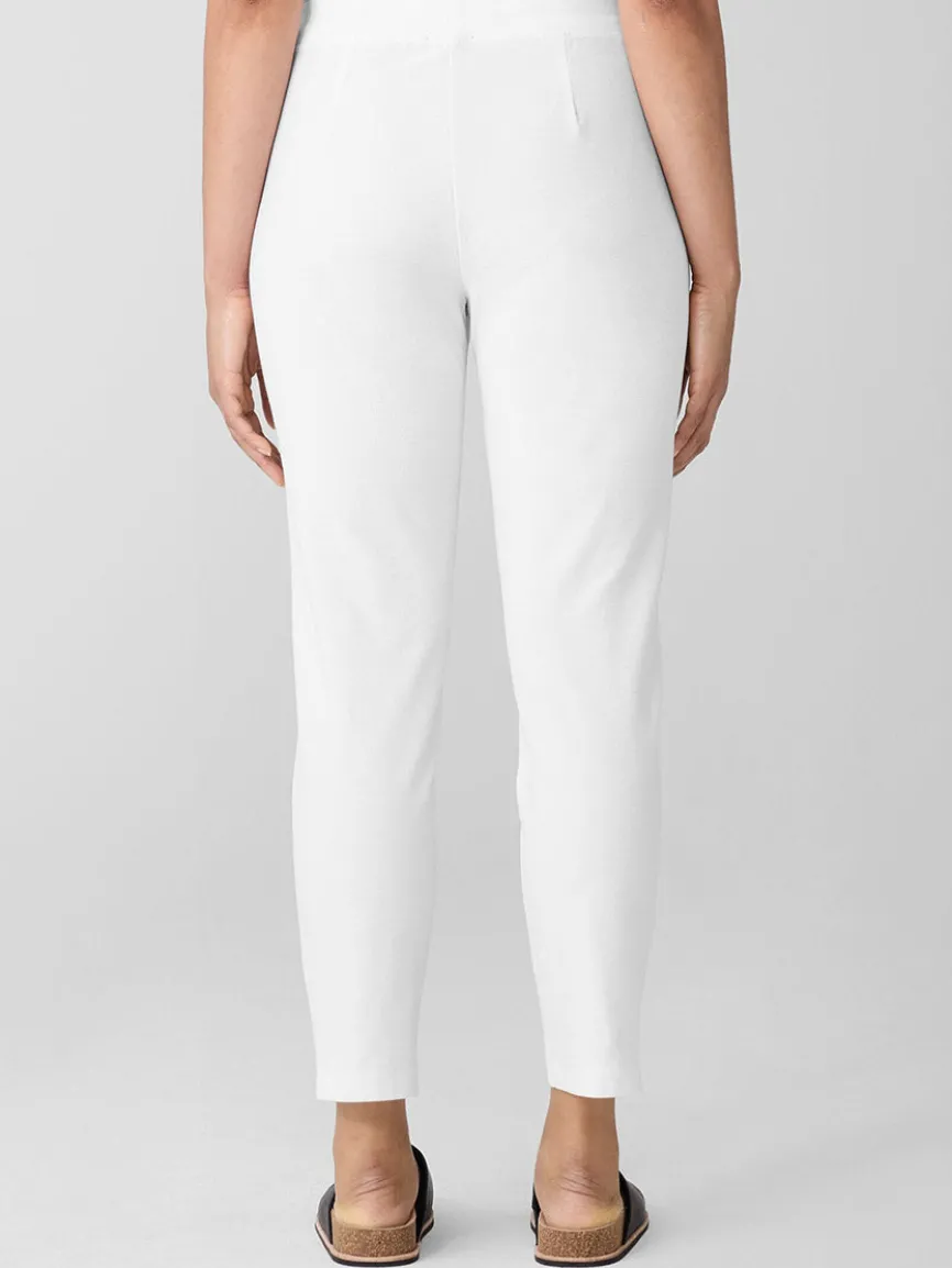 Eileen Fisher Washable Stretch Crepe Pant in White