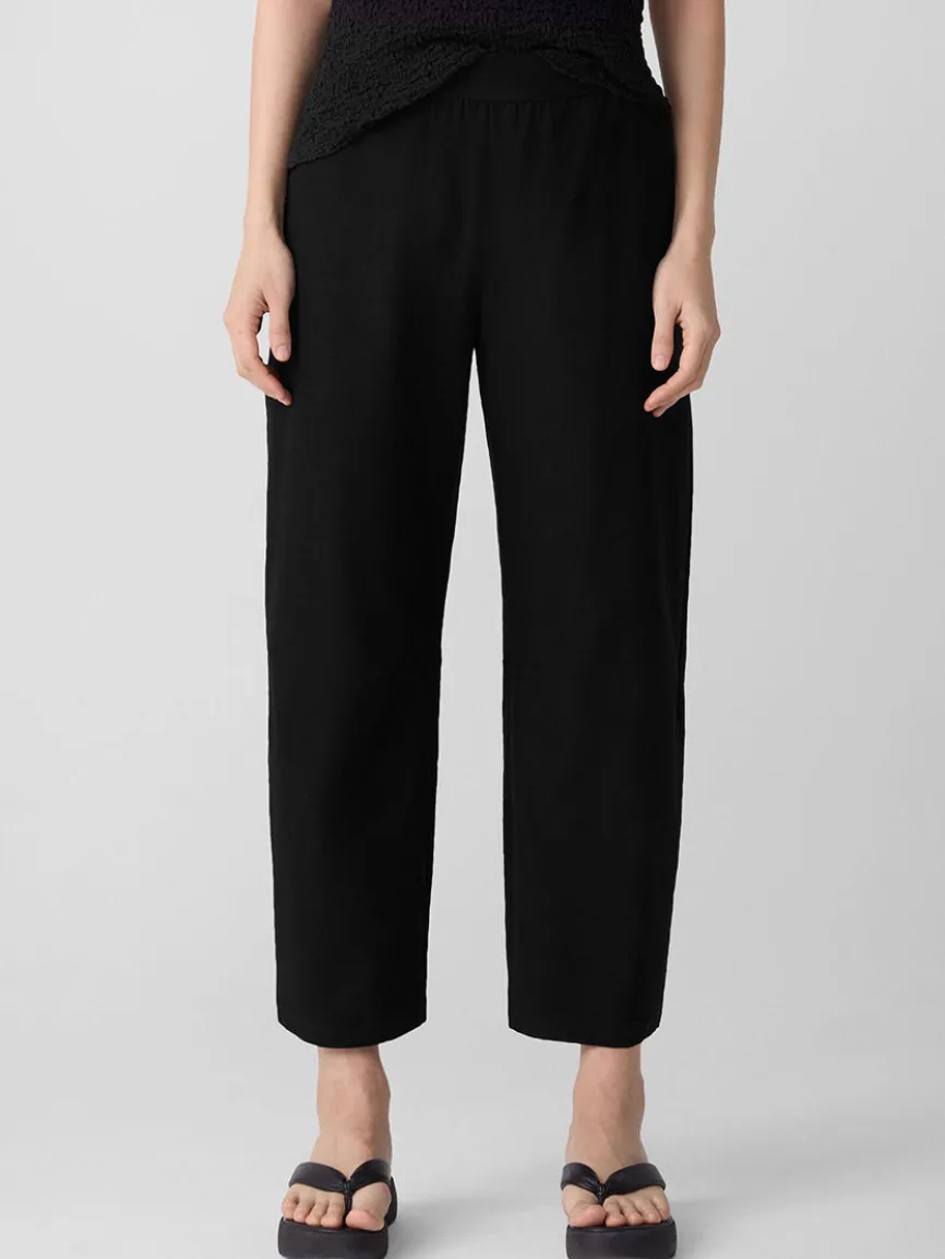 Eileen Fisher Washable Stretch Crepe Arch Pant in Black