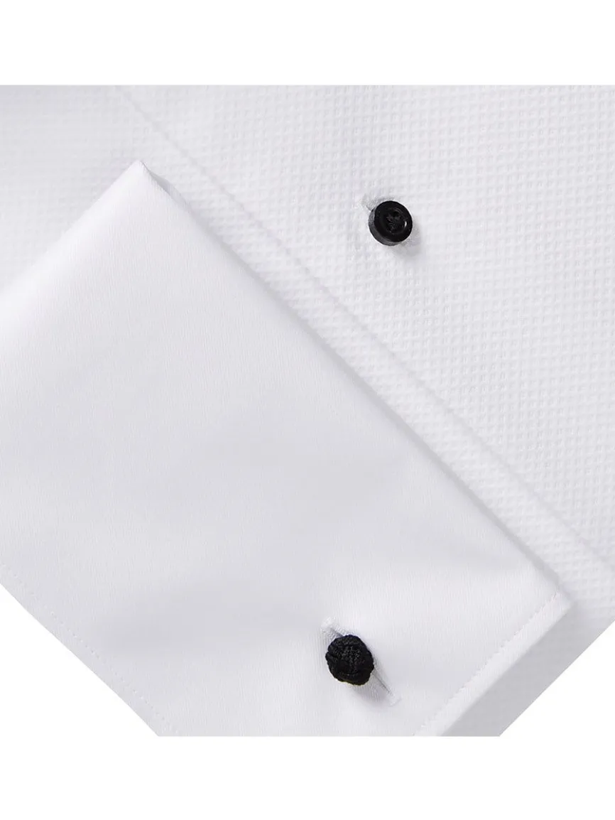 Emanuel Berg Formal Dress Shirt in White Mr. Crown Collar