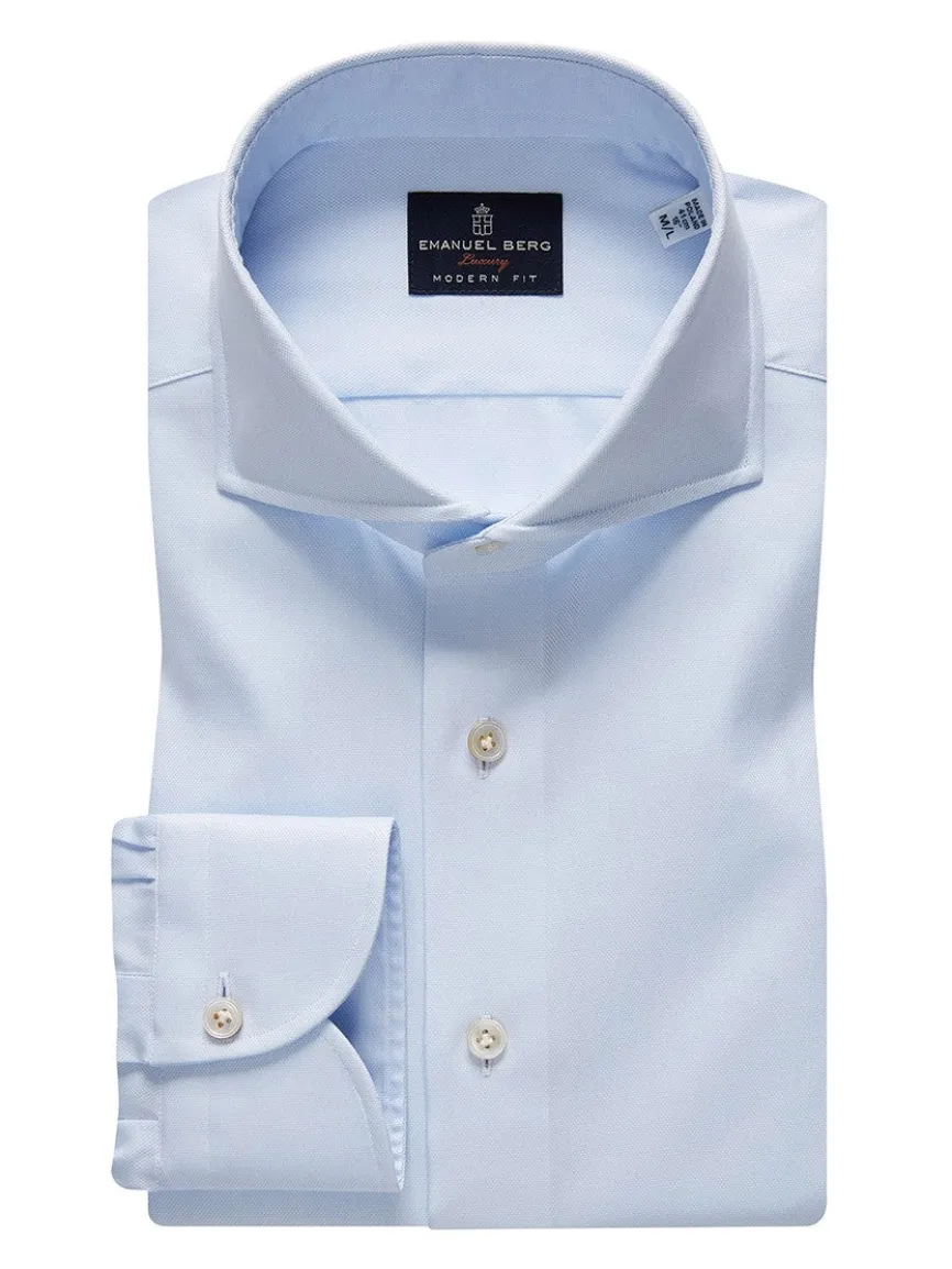 Emanuel Berg Premium Luxury Dress Shirt in Light Blue