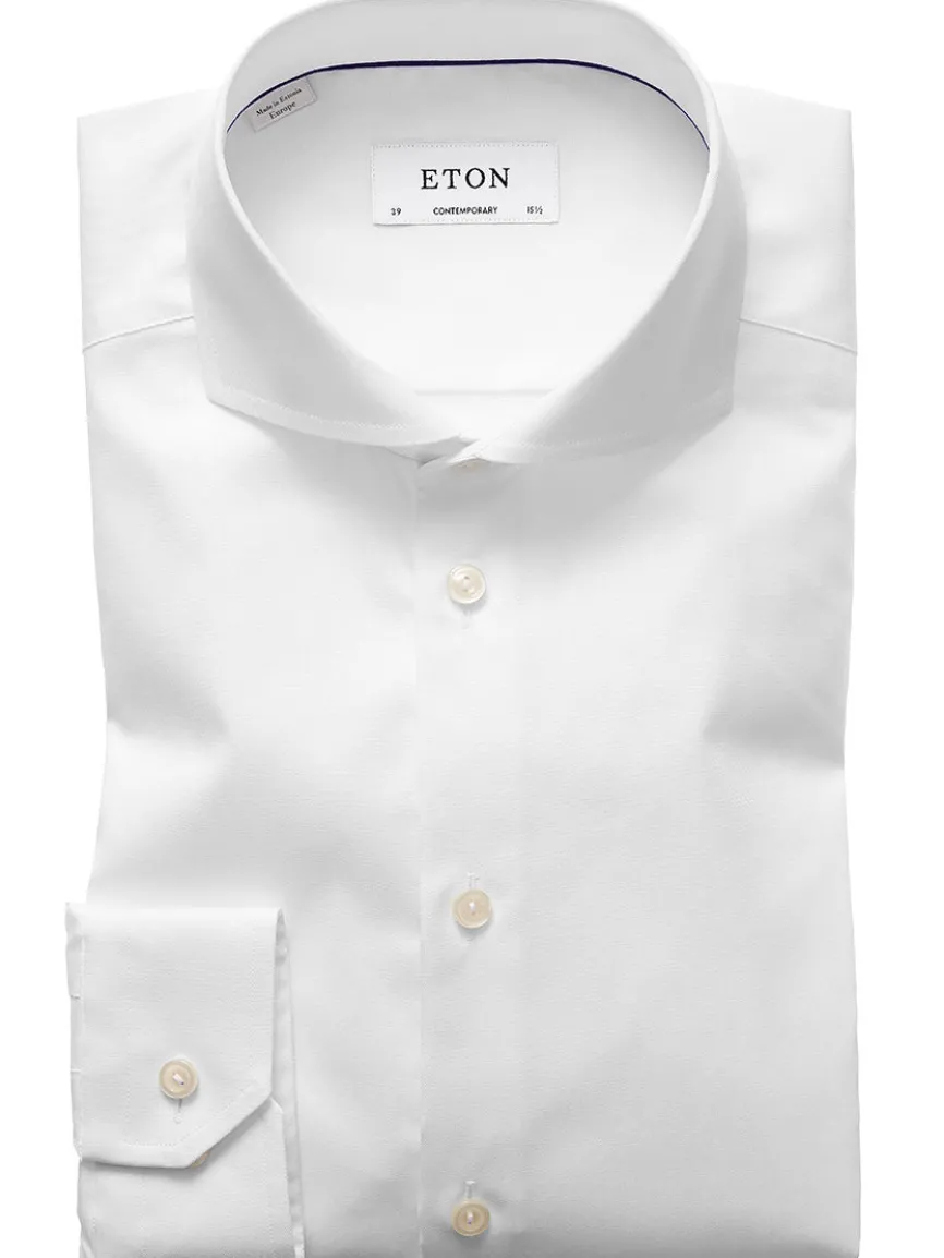 Eton Contemporary Fit White Extreme Cut Away Dress Shirt