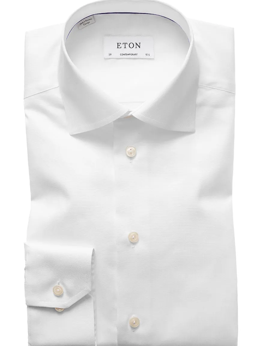Eton Contemporary Fit White Signature Twill Dress Shirt