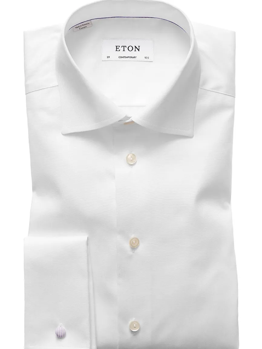Eton Contemporary Fit White French Cuff Dress Shirt