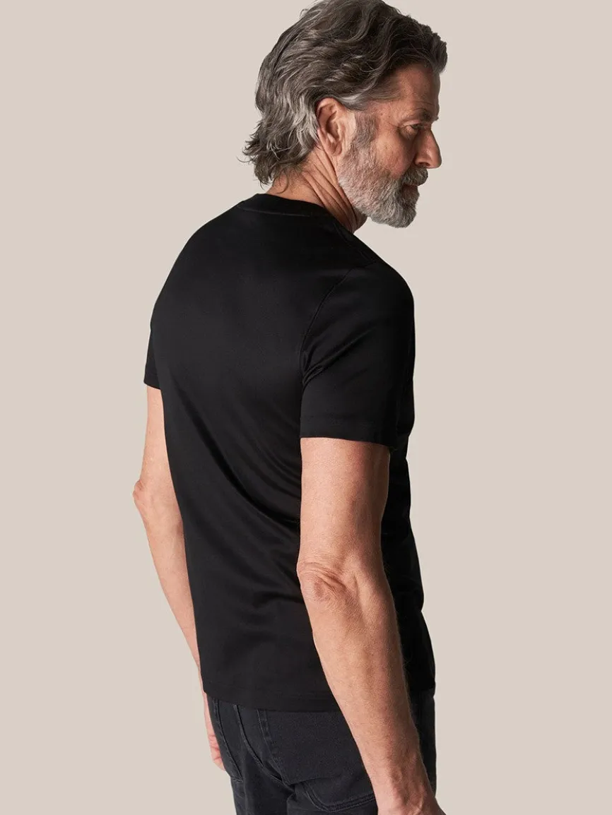 Eton Filo di Scozia T-Shirt in Black
