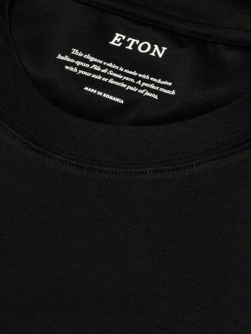 Eton Filo di Scozia T-Shirt in Black