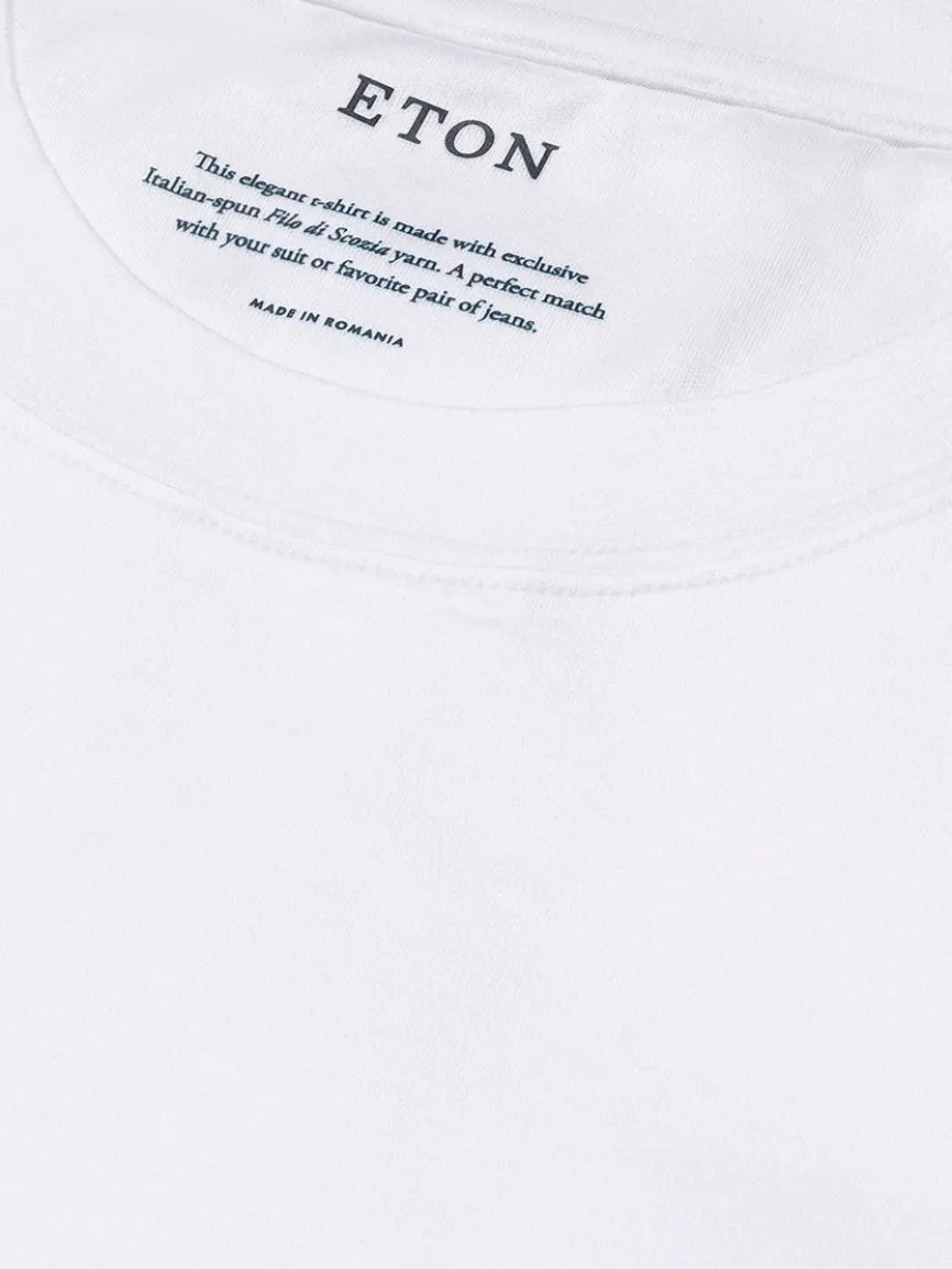 Eton Filo di Scozia T-Shirt in White