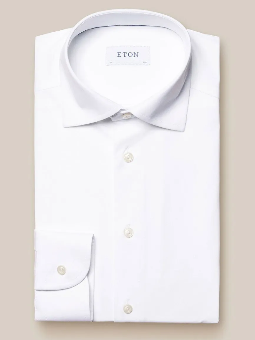 Eton White Four-Way Stretch Shirt