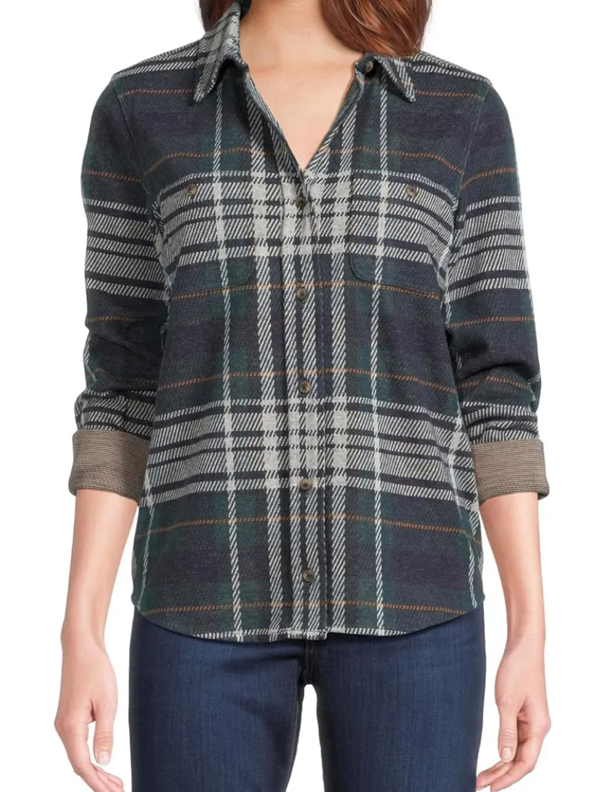 Faherty Brand Legend Sweater Shirt in Blue Ridge Plaid